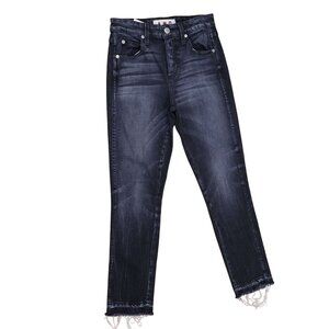 AMO by Mother “Fray Hem” Cropped Skinny Jeans – Size 25 – Black Vintage Wash